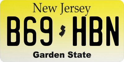 NJ license plate B69HBN