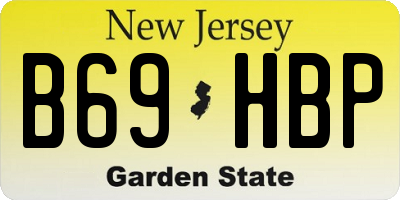 NJ license plate B69HBP