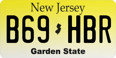 NJ license plate B69HBR