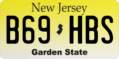 NJ license plate B69HBS