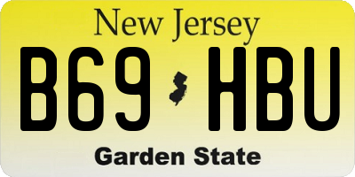NJ license plate B69HBU