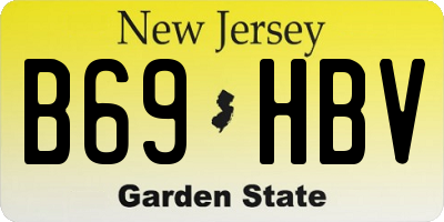 NJ license plate B69HBV