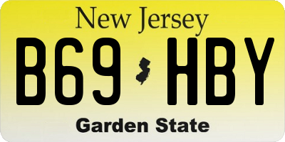NJ license plate B69HBY