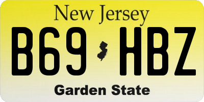 NJ license plate B69HBZ