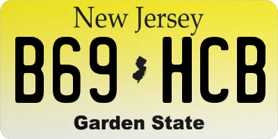 NJ license plate B69HCB