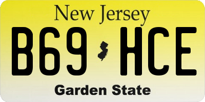 NJ license plate B69HCE