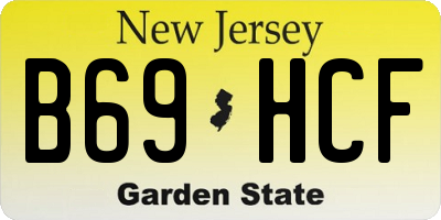 NJ license plate B69HCF