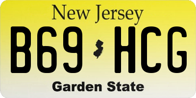NJ license plate B69HCG