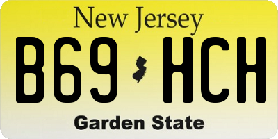 NJ license plate B69HCH