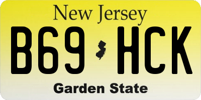 NJ license plate B69HCK