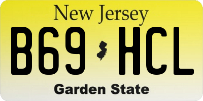 NJ license plate B69HCL