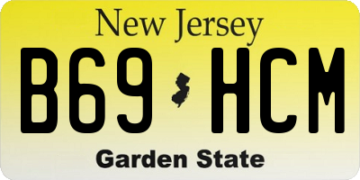 NJ license plate B69HCM