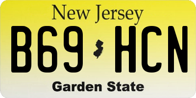 NJ license plate B69HCN