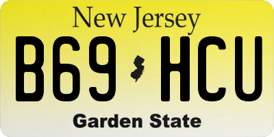 NJ license plate B69HCU