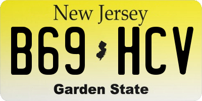 NJ license plate B69HCV
