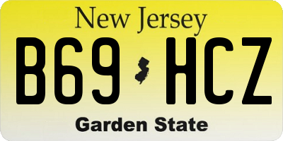 NJ license plate B69HCZ