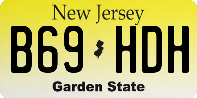 NJ license plate B69HDH