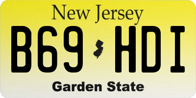 NJ license plate B69HDI