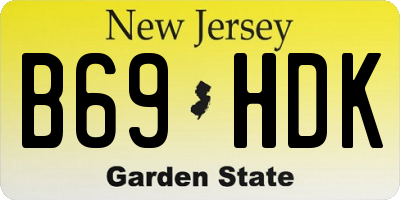 NJ license plate B69HDK