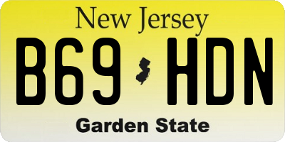 NJ license plate B69HDN