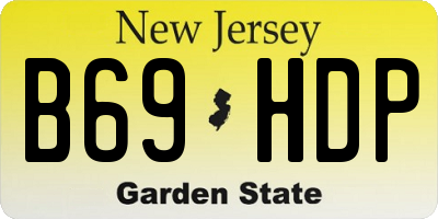 NJ license plate B69HDP