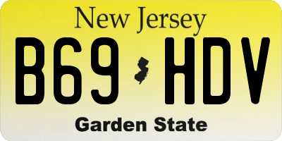 NJ license plate B69HDV