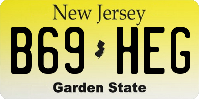 NJ license plate B69HEG