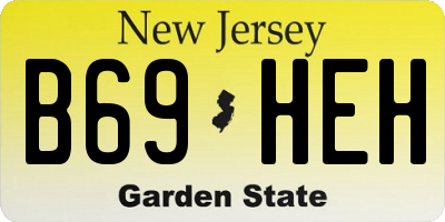 NJ license plate B69HEH