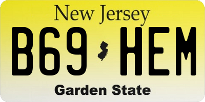 NJ license plate B69HEM