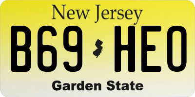 NJ license plate B69HEO