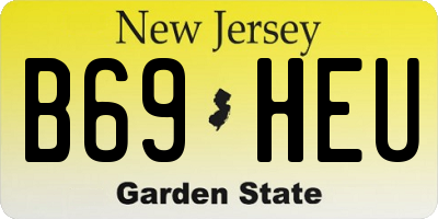 NJ license plate B69HEU