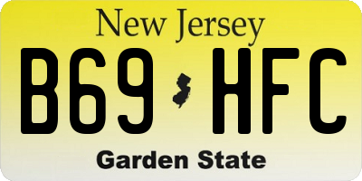 NJ license plate B69HFC
