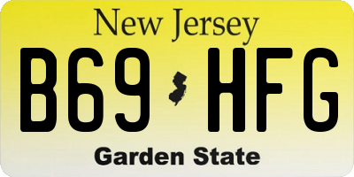 NJ license plate B69HFG
