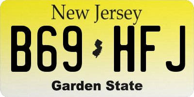 NJ license plate B69HFJ