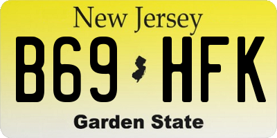 NJ license plate B69HFK