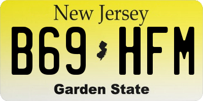 NJ license plate B69HFM