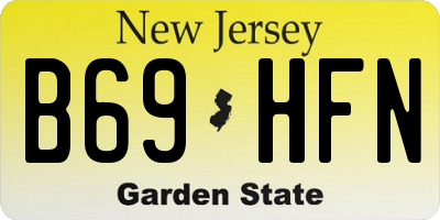 NJ license plate B69HFN