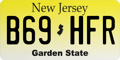 NJ license plate B69HFR