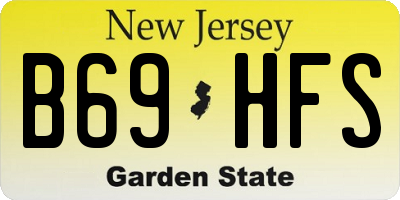 NJ license plate B69HFS