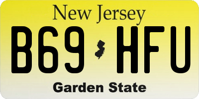 NJ license plate B69HFU