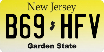 NJ license plate B69HFV