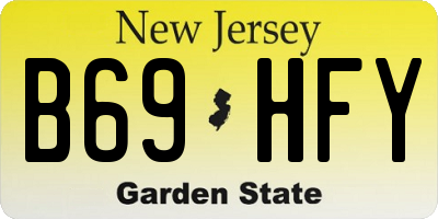 NJ license plate B69HFY
