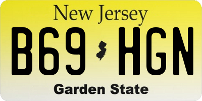 NJ license plate B69HGN