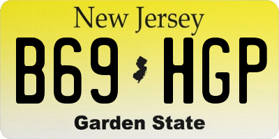NJ license plate B69HGP