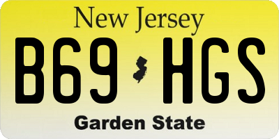 NJ license plate B69HGS