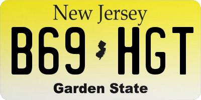 NJ license plate B69HGT