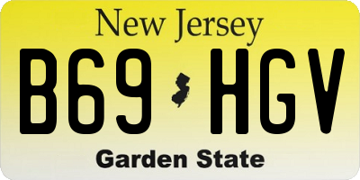 NJ license plate B69HGV