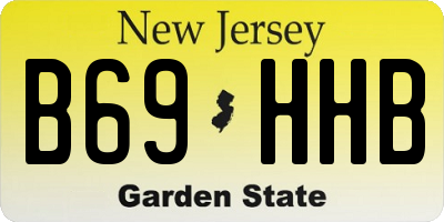 NJ license plate B69HHB