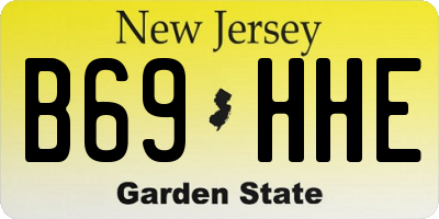NJ license plate B69HHE