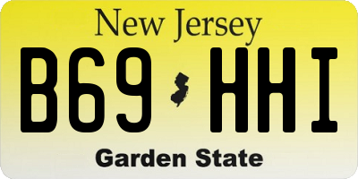 NJ license plate B69HHI